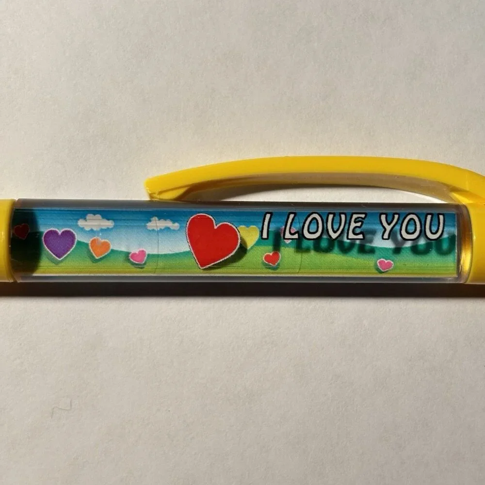 I Love You Floaty Pen Red Heart Moves Wedding Shower Marriage Valentines Gift